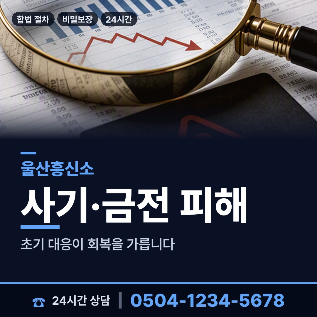 울산 수암동 투자사기조사 상담 안내